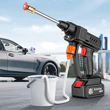 Automatic Cordless Wireless Car Wash Spray Gun High Pressure 48v