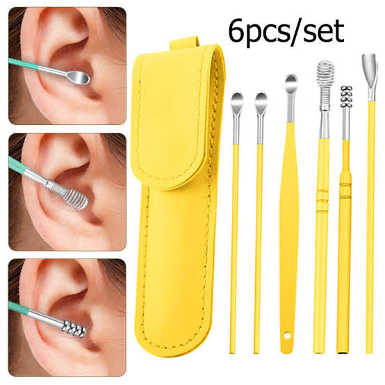 Ear Wax Cleaning Kit, 6 Pcs Ear Pick Tools, Wax Removal Kit, Ear Cleaning Tool Set